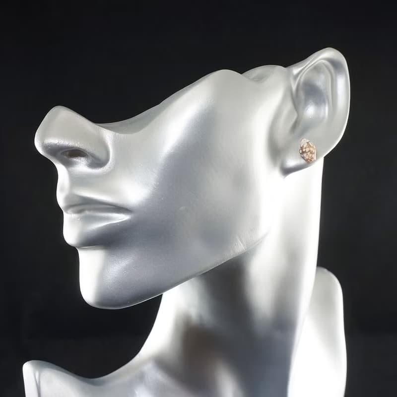 Post Earrings Set of 4 Silver Earring Posts Sea Glass Pearl Shell Pebble Studs