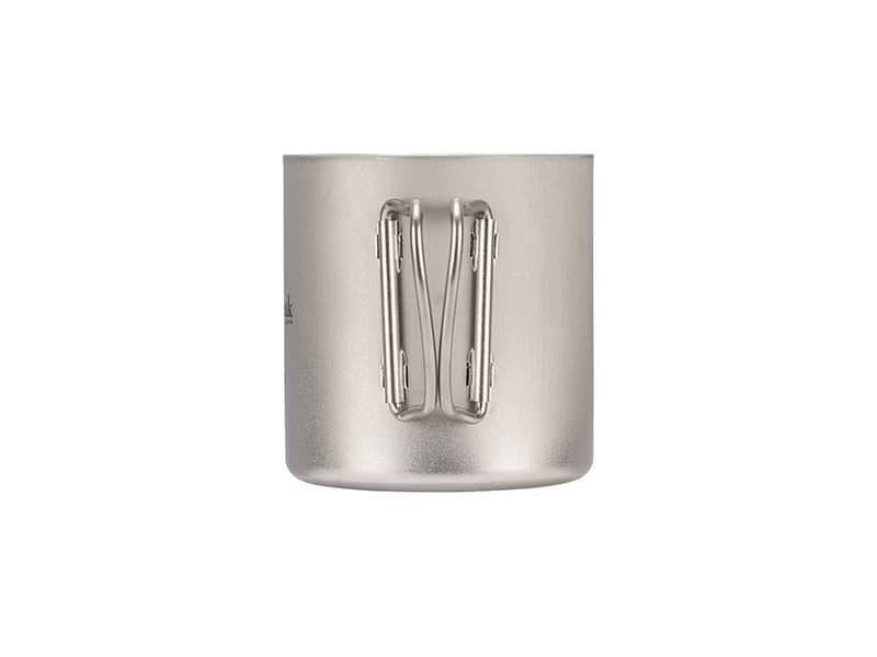 雙層鈦金屬杯450ml (鈦金屬馬克杯/折疊式握把/可堆疊)