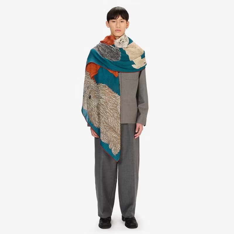 【INOUI EDITIONS】TOUTOU 羊毛圍巾100 - 藍綠