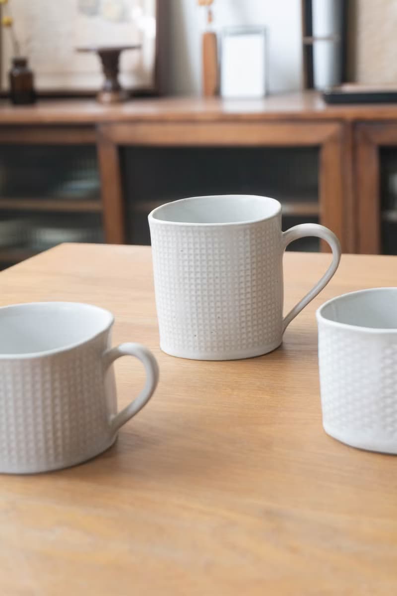 格紋陶板馬克杯 | 咖啡杯