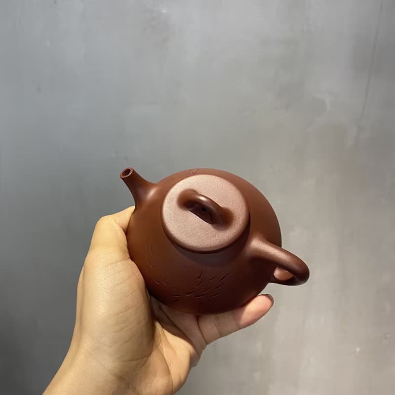 送禮紫砂壺茶壺子冶石瓢 鱼戏 底槽清 160ml 把玩精品送禮