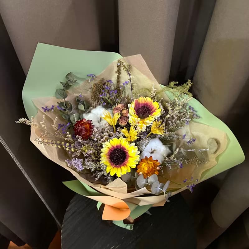 暖暖祝福乾燥花束 自用佈置空間或送禮心意皆適宜