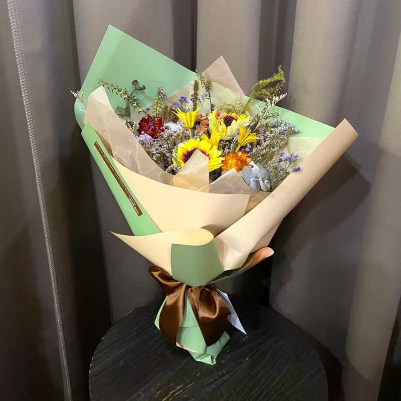 暖暖祝福乾燥花束 自用佈置空間或送禮心意皆適宜