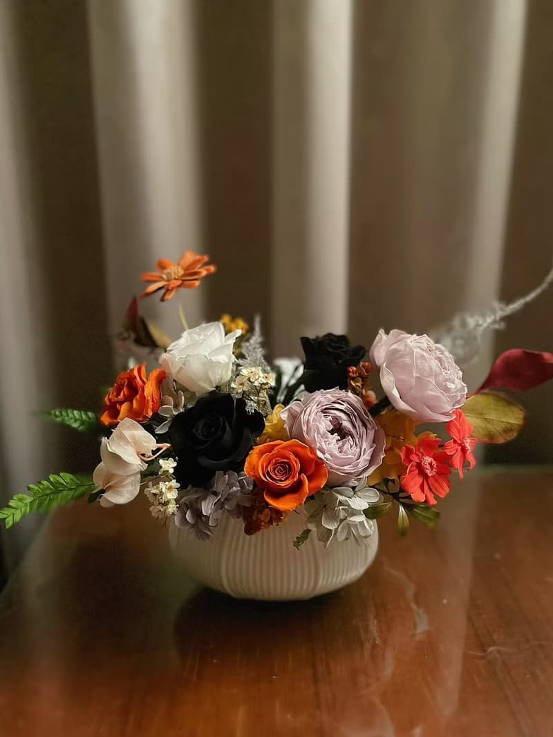 【永生花禮】永生復古霧灰庭園玫瑰/開幕花禮/升遷花禮/祝賀花禮