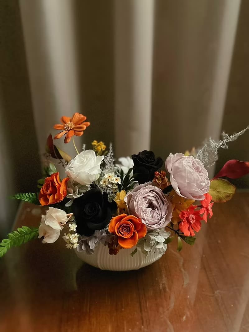【永生花禮】永生復古霧灰庭園玫瑰/開幕花禮/升遷花禮/祝賀花禮