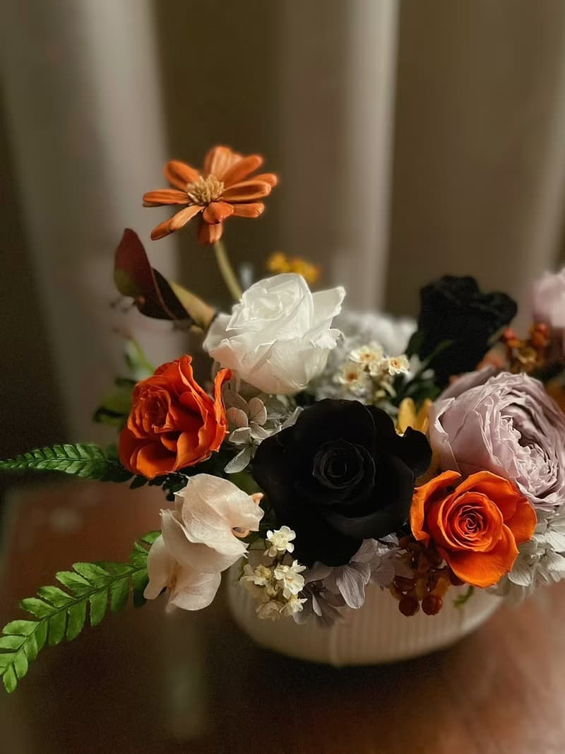【永生花禮】永生復古霧灰庭園玫瑰/開幕花禮/升遷花禮/祝賀花禮