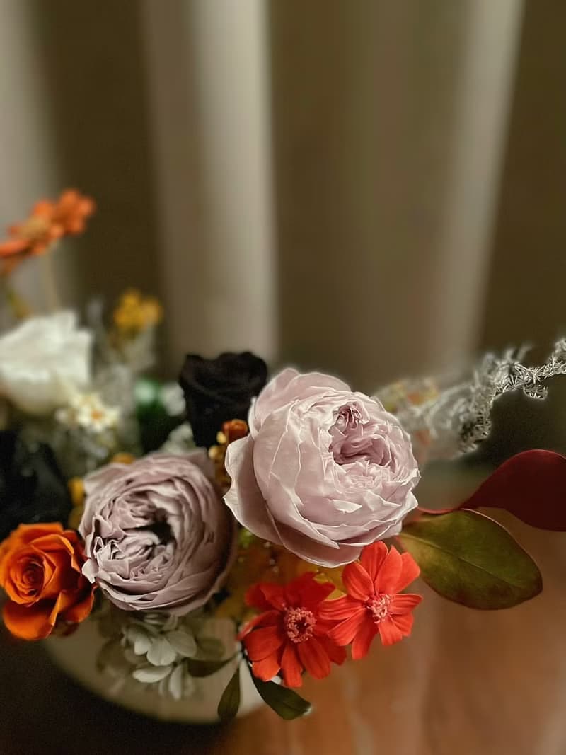 【永生花禮】永生復古霧灰庭園玫瑰/開幕花禮/升遷花禮/祝賀花禮