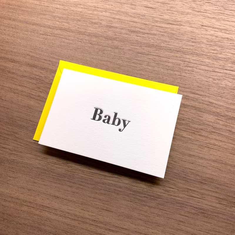 活版印刷問候小卡 Baby
