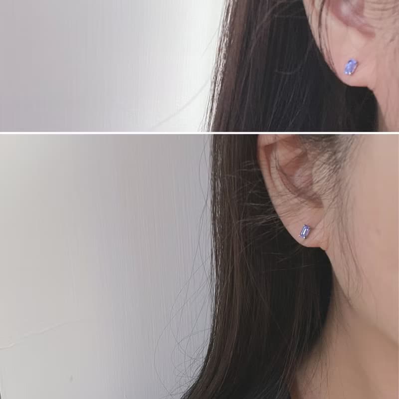 PT900 坦桑石耳環 丹泉石耳環