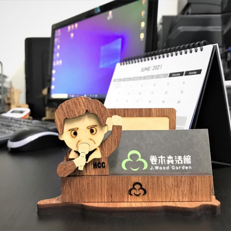【絕版品售完不補】台灣加油 手機座 名片架 手作 DIY 木質 實用