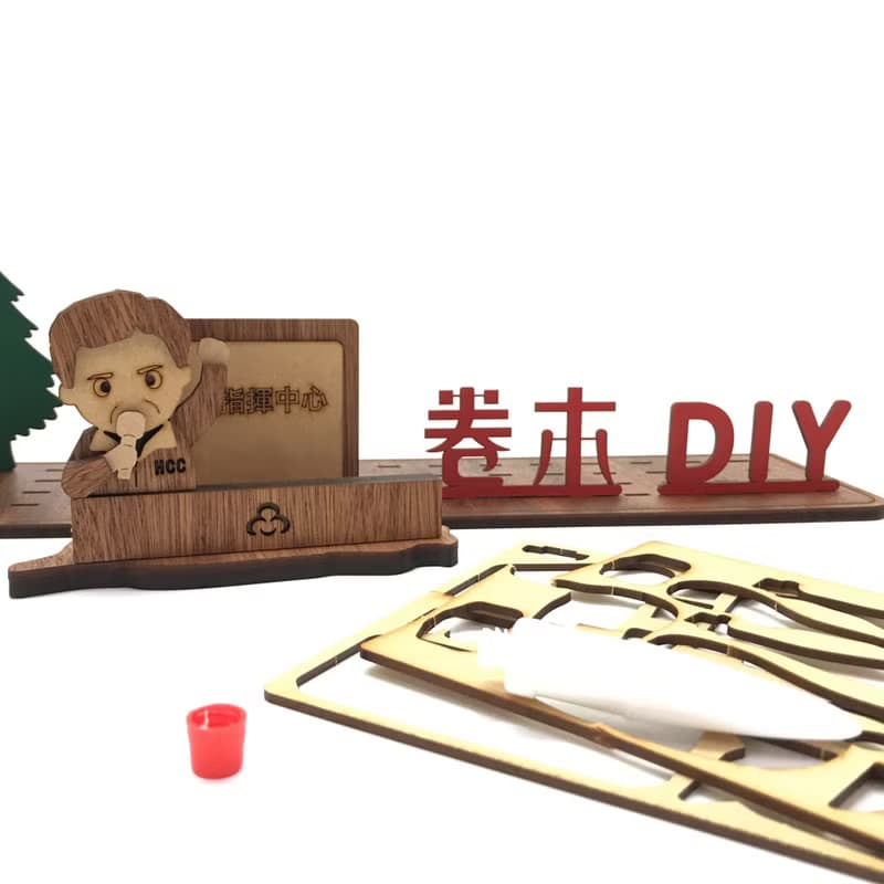 【絕版品售完不補】台灣加油 手機座 名片架 手作 DIY 木質 實用