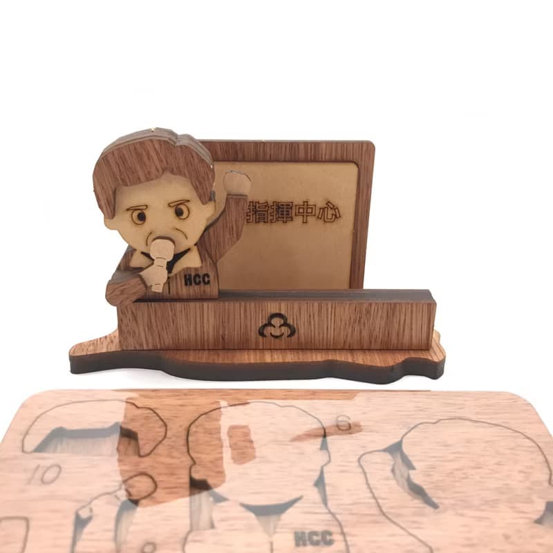 【絕版品售完不補】台灣加油 手機座 名片架 手作 DIY 木質 實用