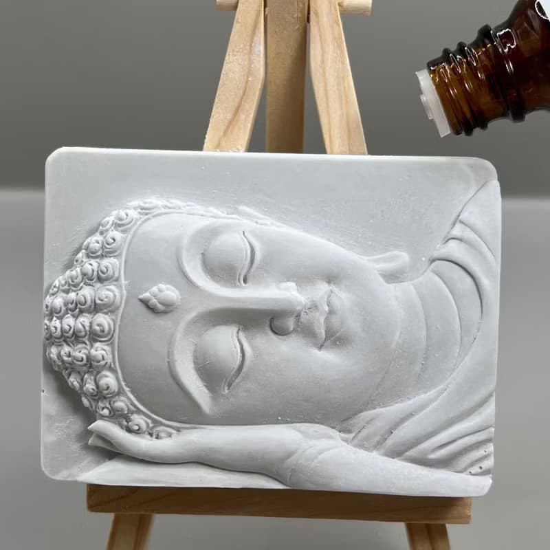 清水模軟裝設計 佛像擺飾(十一) 香氛擺件 水泥軟裝 附木架