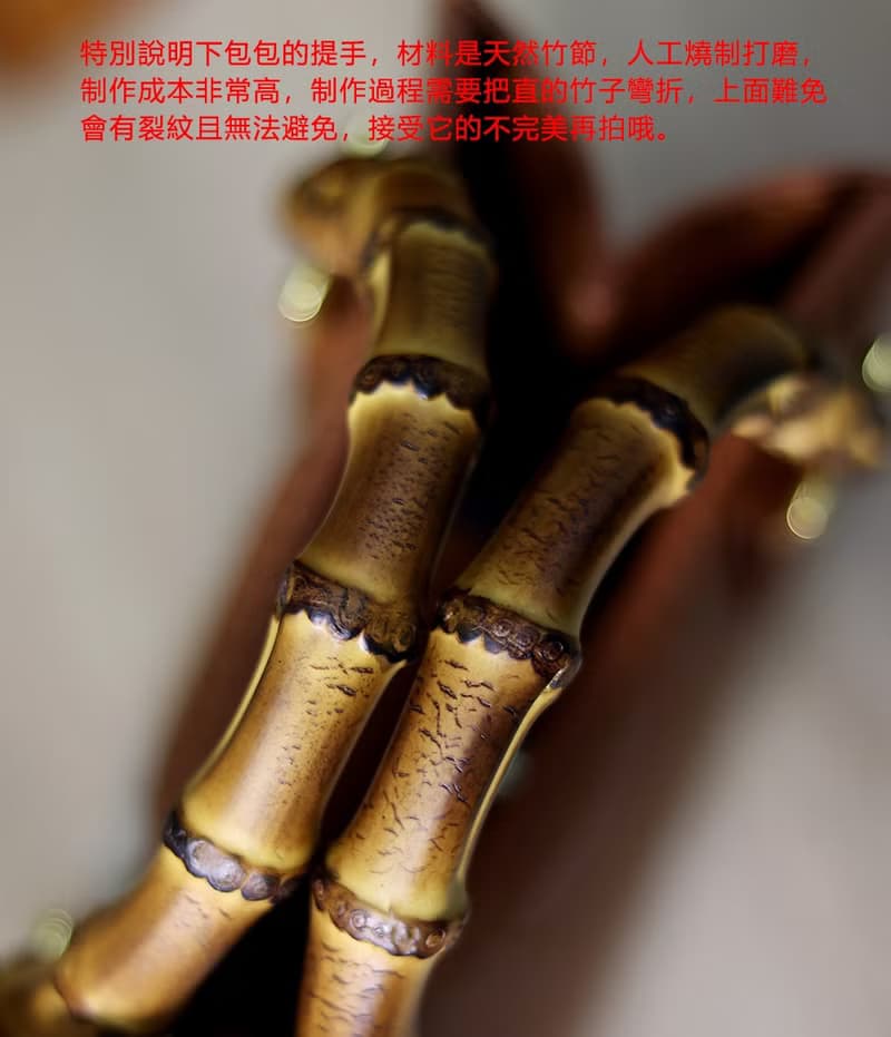 手作 handmade 真皮頭層牛皮 竹節提手小托特包 全皮綠色