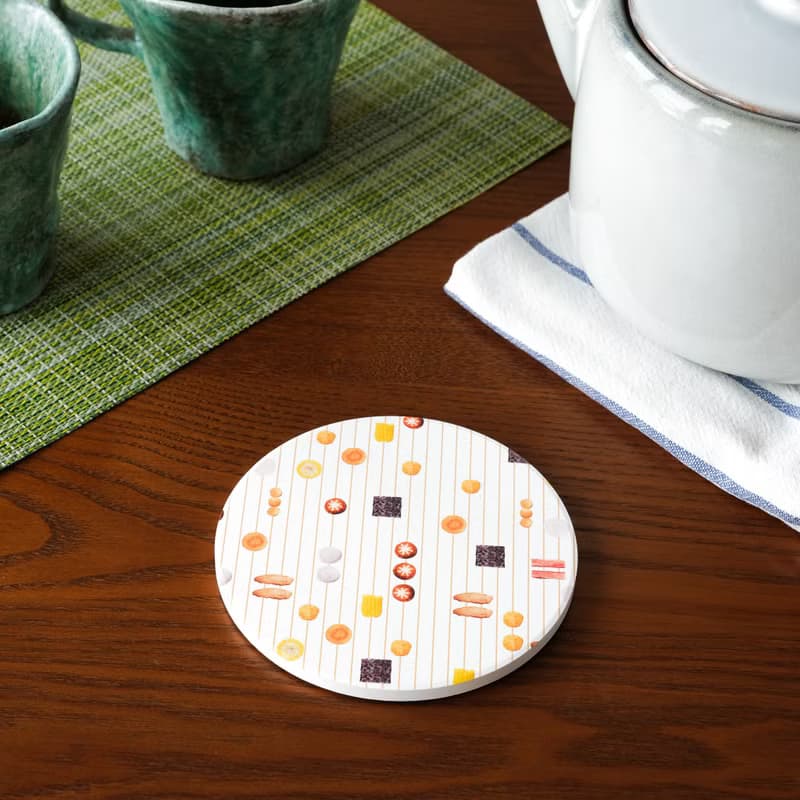 【錦源興】關東煮陶瓷吸水杯墊 l 底部防滑 鶯歌陶瓷製 禮物 新居