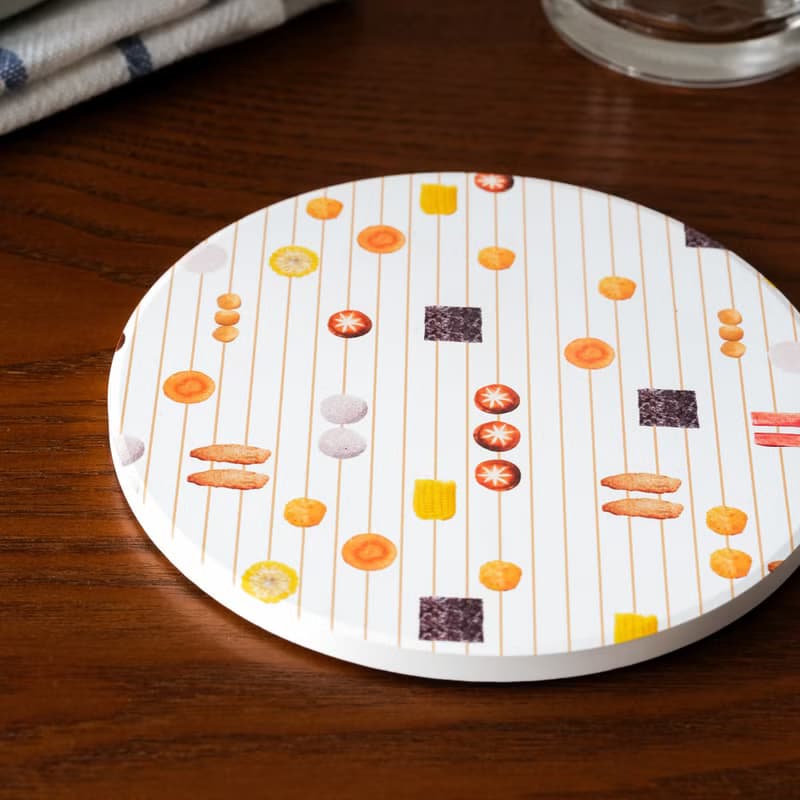 【錦源興】關東煮陶瓷吸水杯墊 l 底部防滑 鶯歌陶瓷製 禮物 新居