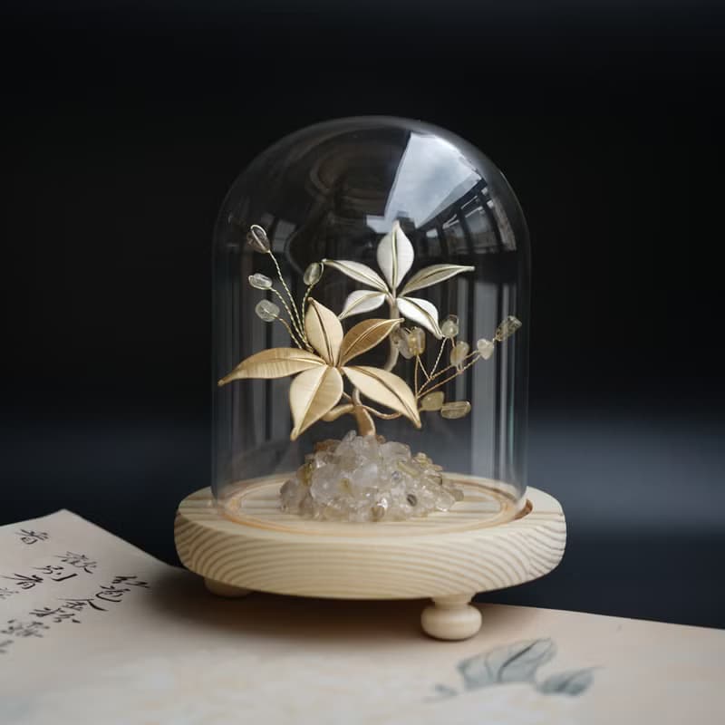 【祿錦】纏花 春仔花 永生花 水晶樹 | 鈦晶 白水晶 黃水晶 招財