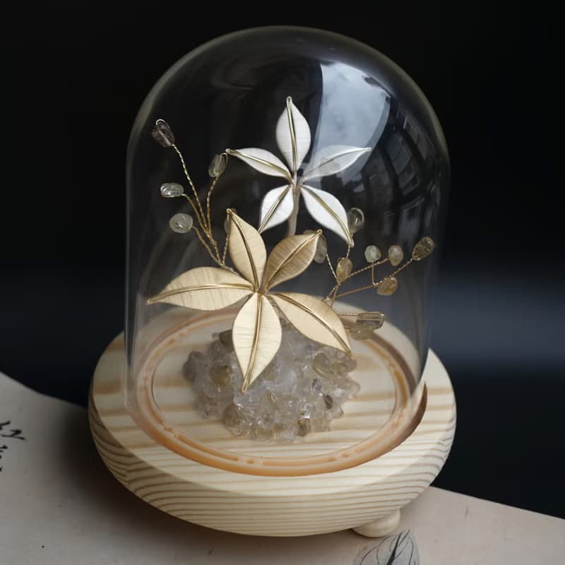 【祿錦】纏花 春仔花 永生花 水晶樹 | 鈦晶 白水晶 黃水晶 招財