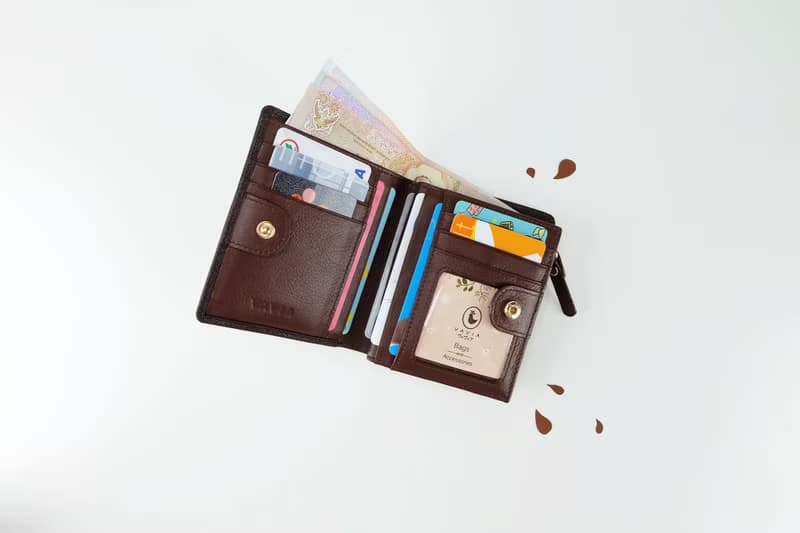 " Dark Chocolate " Pocket Book Short Wallet / Cow Leather 黑巧克力- 錢包-皮革