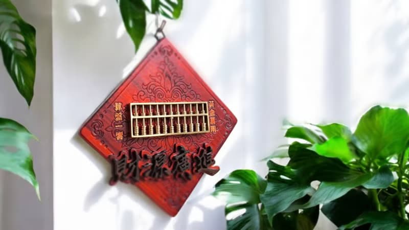 財源廣進 // 金算盤雕花掛飾 // 安心出貨