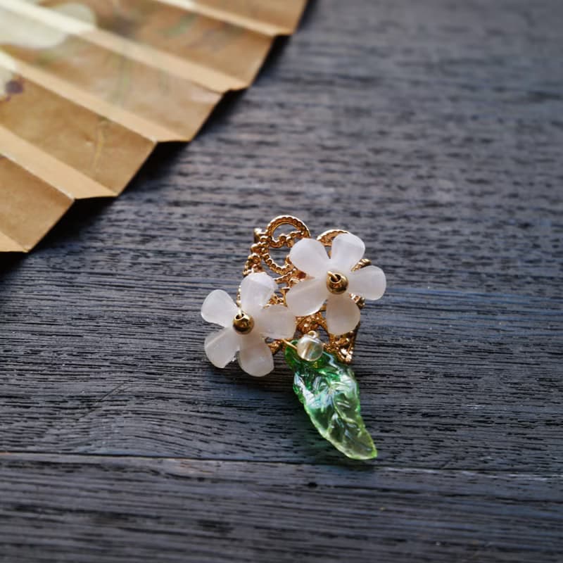 【墨徽閣】小白花髮扣(單個)