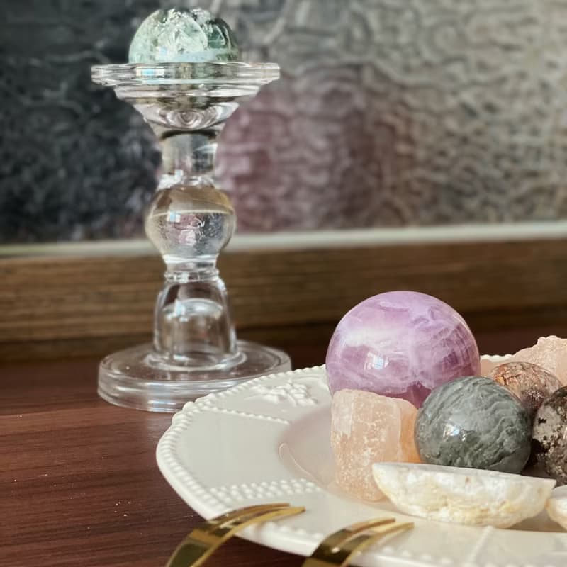 CrystalCorner隅石丨星海 • 天然羽毛螢石水晶球175丨淨化丨療癒