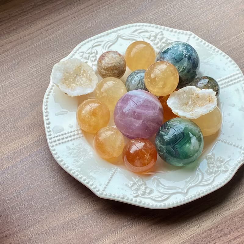 CrystalCorner隅石丨星海 • 天然羽毛螢石水晶球175丨淨化丨療癒