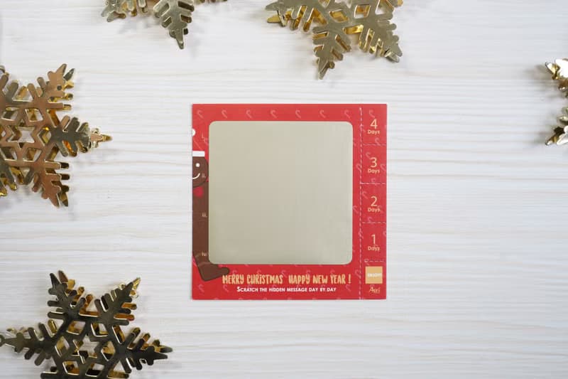 倒數刮刮樂聖誕卡組(四張) Count Down Christmas Card Set