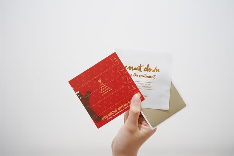 倒數刮刮樂聖誕卡組(四張) Count Down Christmas Card Set