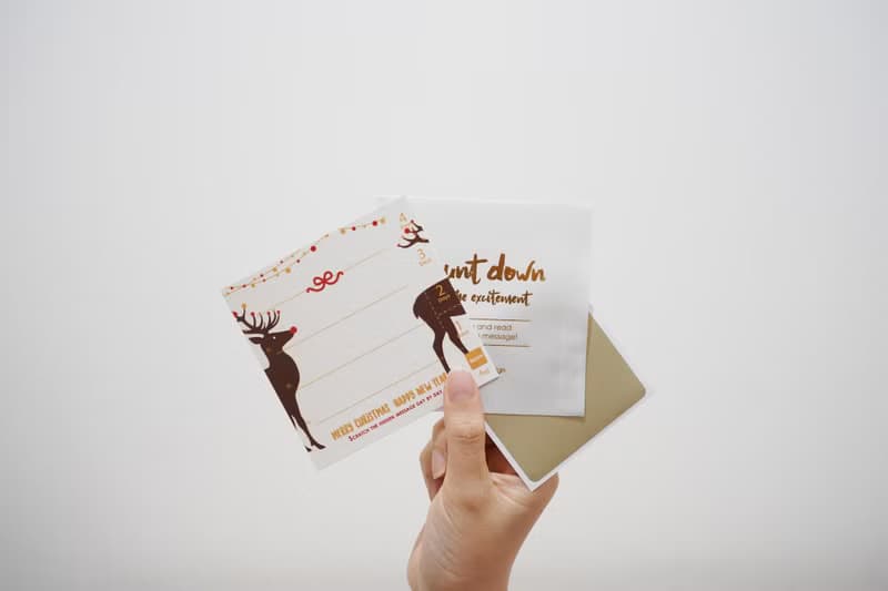 倒數刮刮樂聖誕卡組(四張) Count Down Christmas Card Set