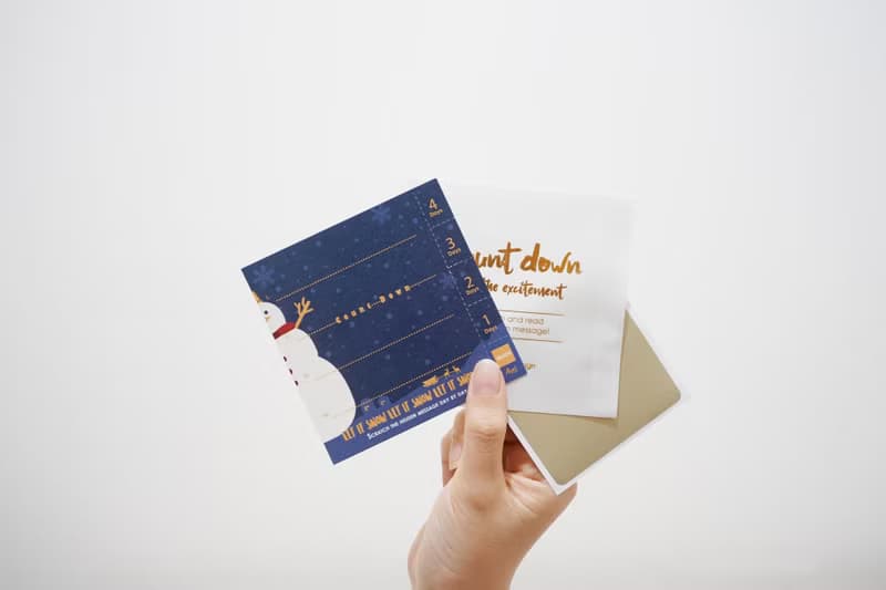 倒數刮刮樂聖誕卡組(四張) Count Down Christmas Card Set