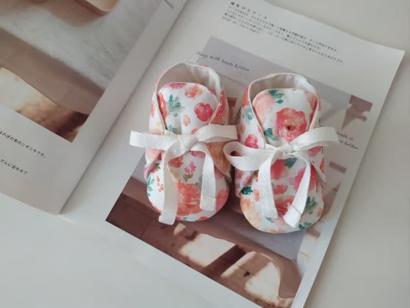 【5日內出貨】水彩花 彌月禮物 嬰兒鞋 寶寶鞋 手工嬰兒鞋