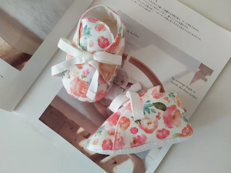 【5日內出貨】水彩花 彌月禮物 嬰兒鞋 寶寶鞋 手工嬰兒鞋