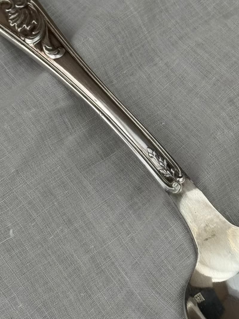 50066-典雅法國古董新古典主義風格鍍銀湯匙