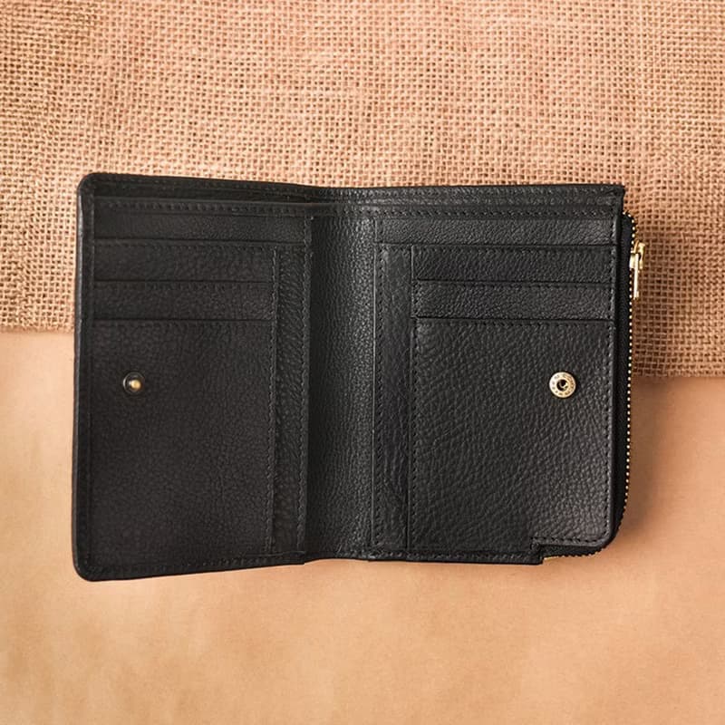 【24hr快速出貨】真皮簡約零錢短夾-2184 兩色 中短夾