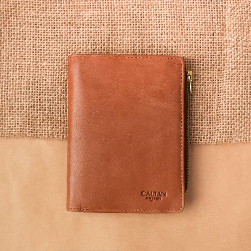 【24hr快速出貨】真皮簡約零錢短夾-2184 兩色 中短夾