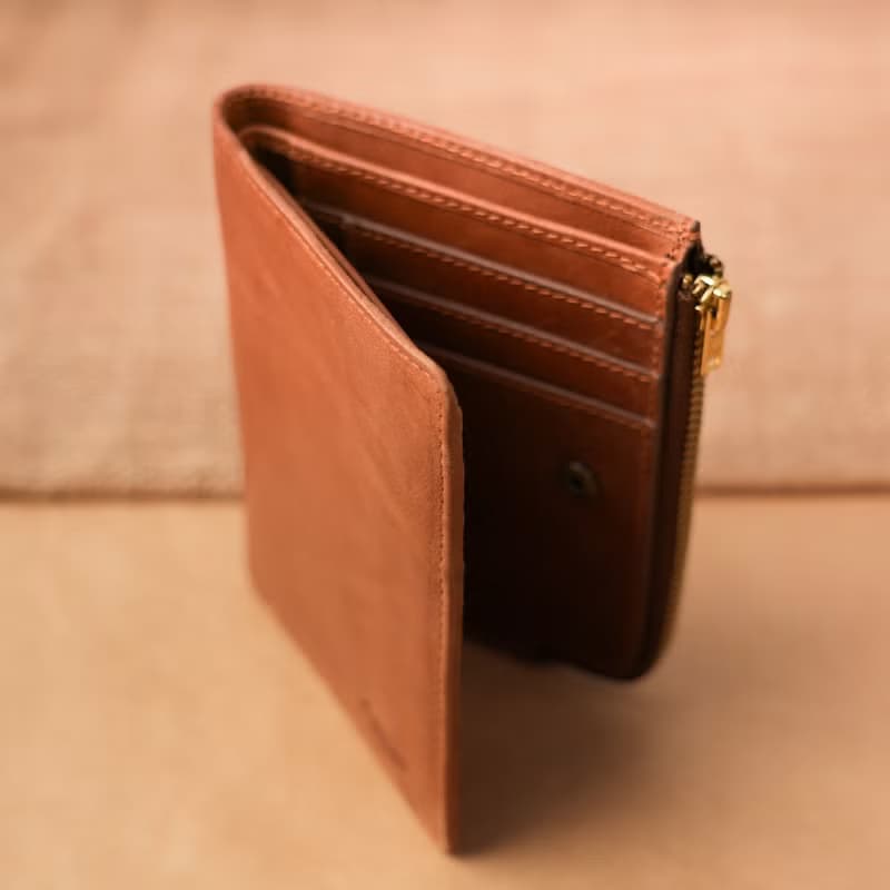 【24hr快速出貨】真皮簡約零錢短夾-2184 兩色 中短夾