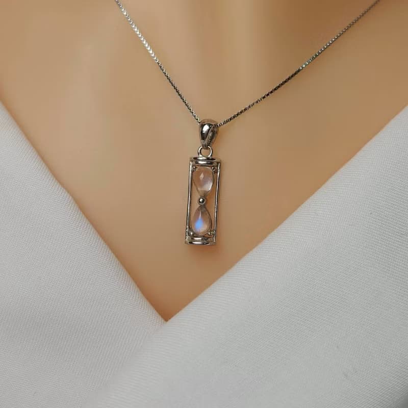 AND 月光石 藍色 水滴 4*6mm 墜子 幻想系列 Timeureole 天然寶石