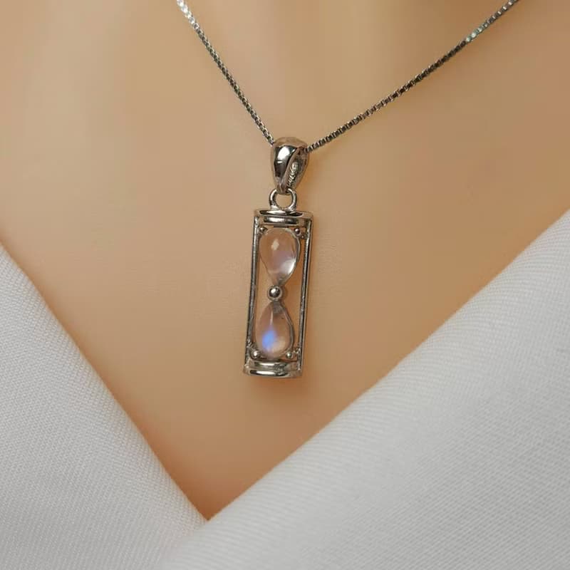 AND 月光石 藍色 水滴 4*6mm 墜子 幻想系列 Timeureole 天然寶石