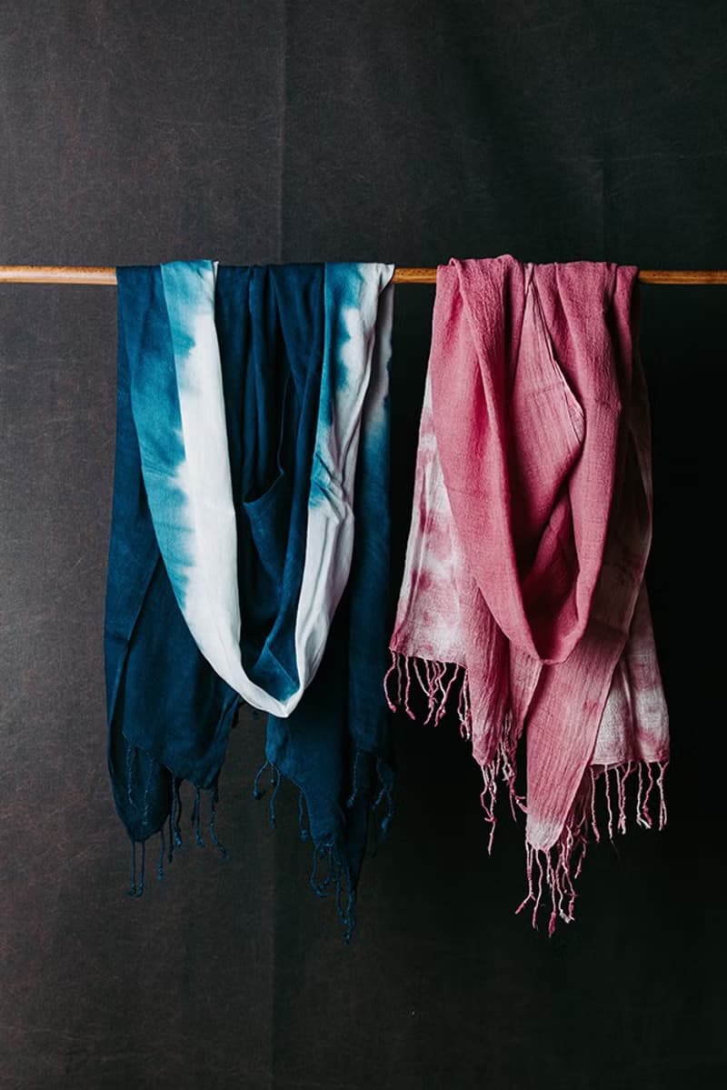 【日作染】植染絲棉圍巾