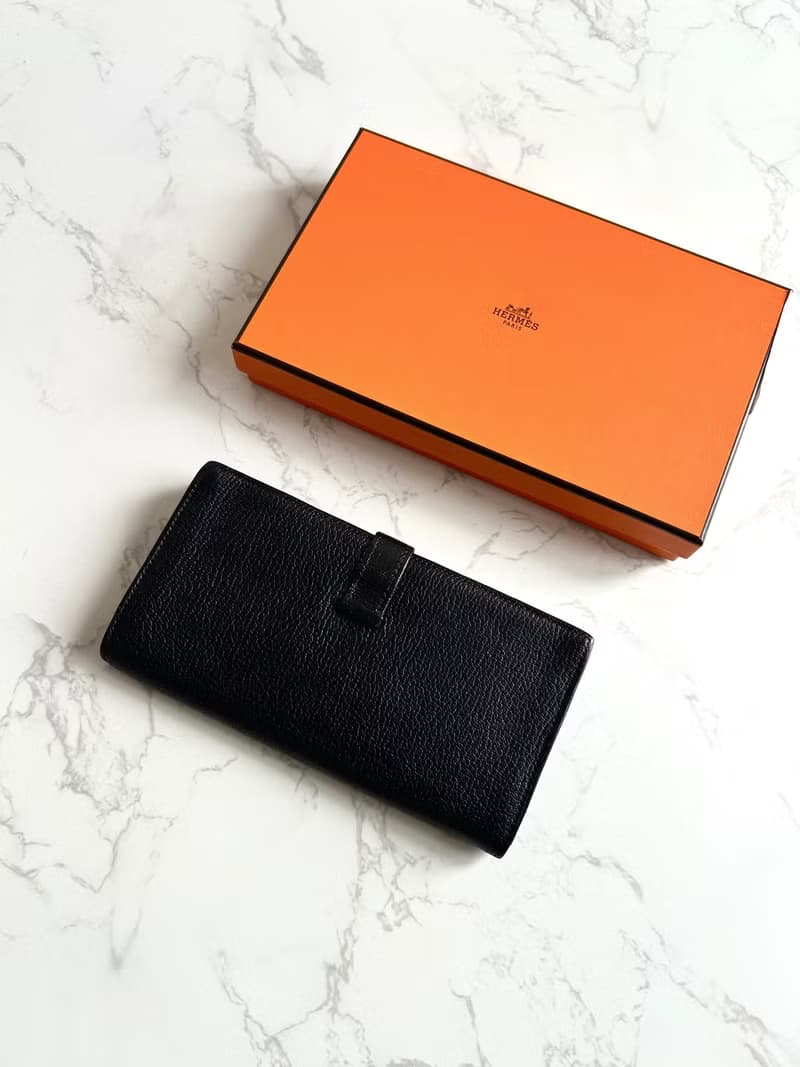 稀有古董包 Hermes 黑金色 Bearn長夾 錢包 皮夾 中古包 二手包