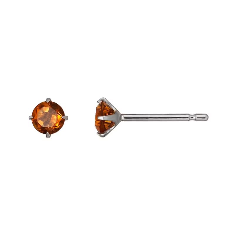 【Second Earrings】 鉑金黃水晶耳環