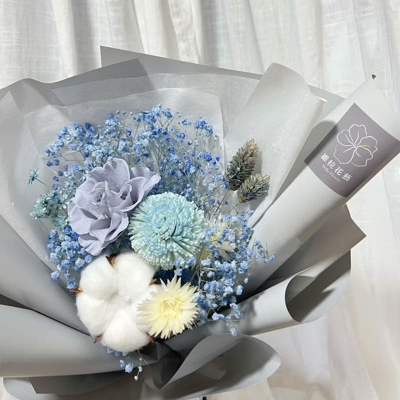 【維拉花藝】永生花束 藍色系花束