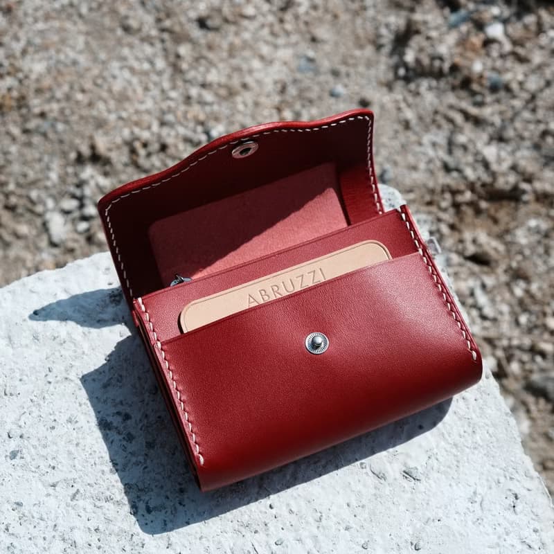 【韓國 革工作坊】Italian Leather Colored Zipper Wallet 8 Colors Free Engraved