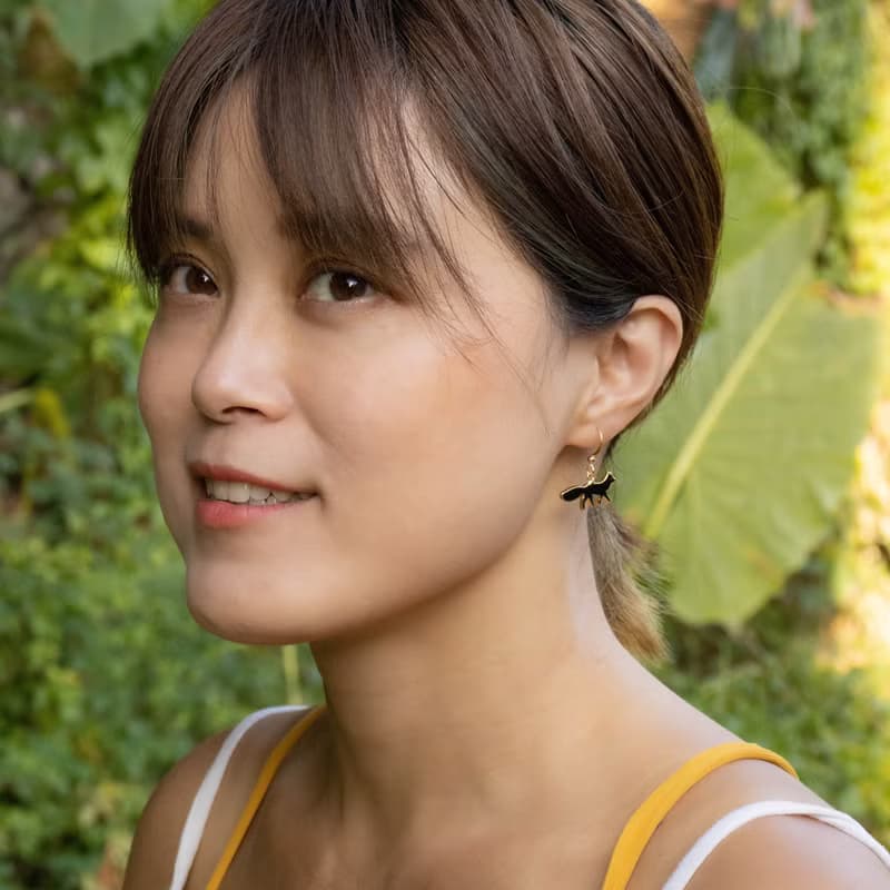 狐狸夜行 森林中 耳環 耳夾 可愛動物 生日禮物