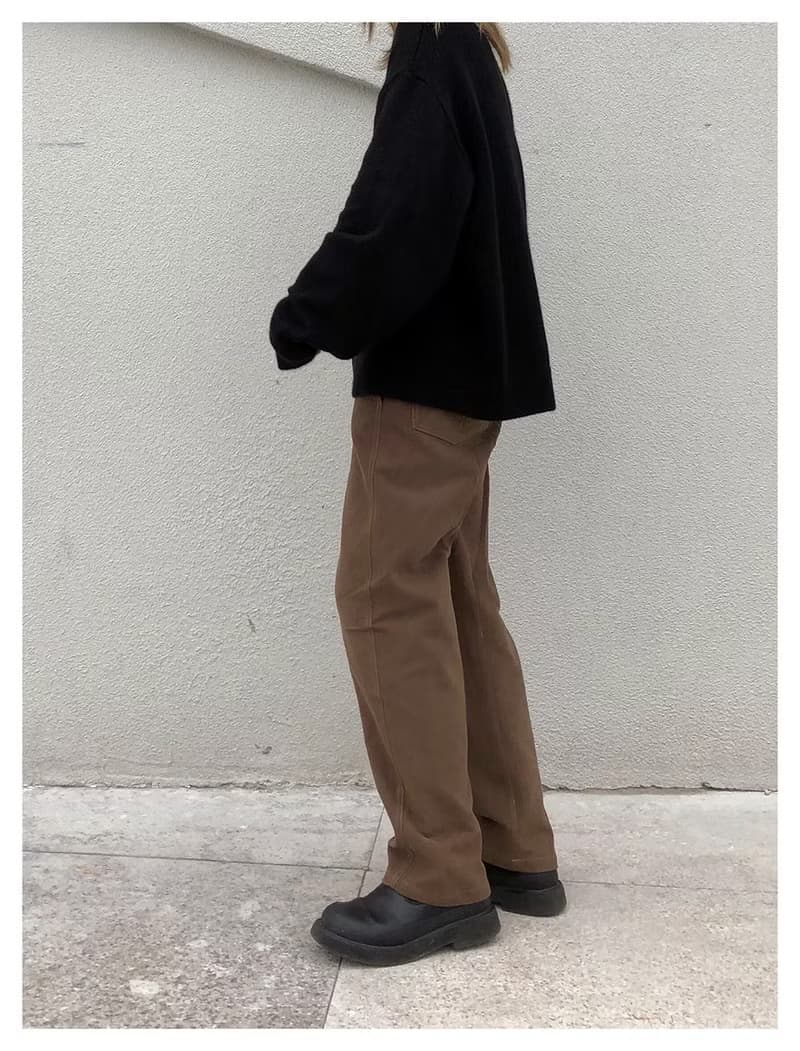 復古直筒修身羊毛寬褲 I Vintage Straight Pants
