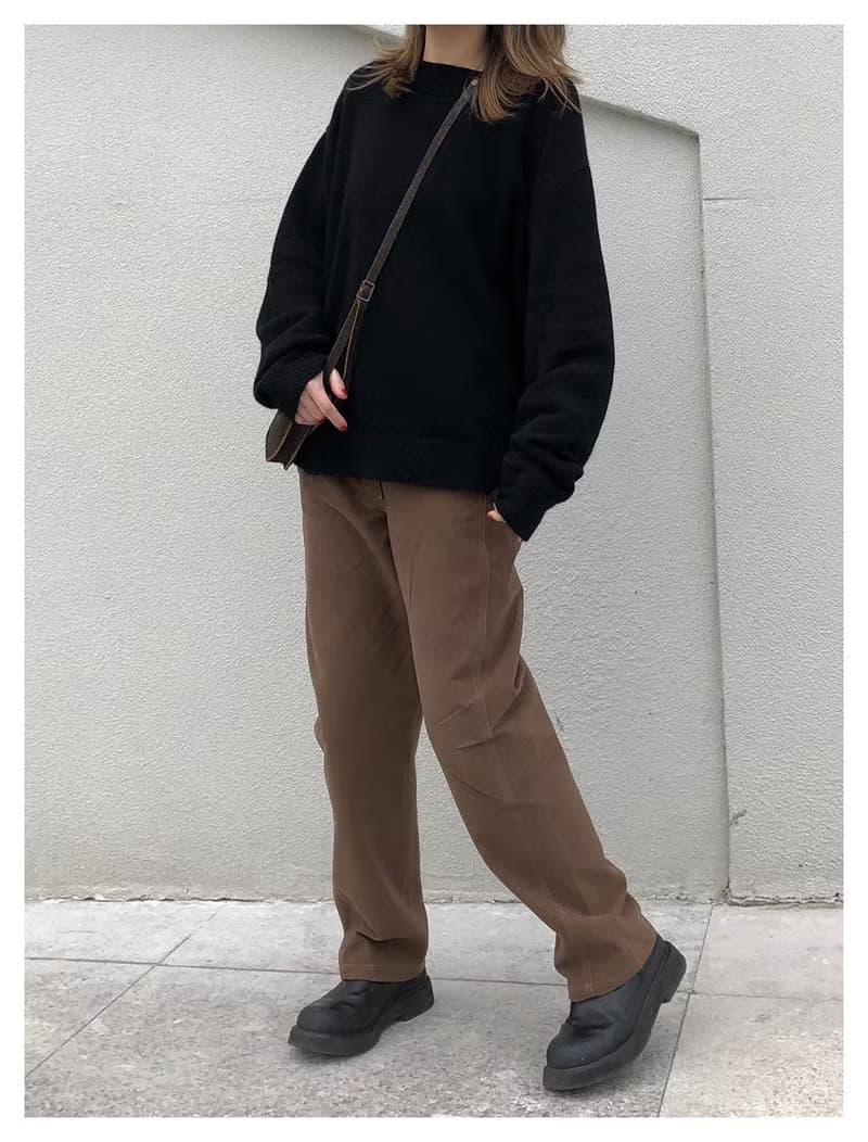 復古直筒修身羊毛寬褲 I Vintage Straight Pants