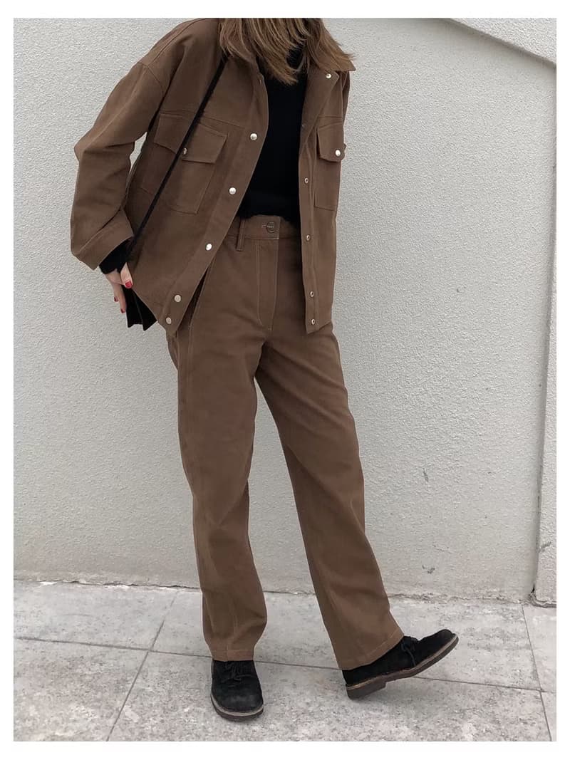 復古直筒修身羊毛寬褲 I Vintage Straight Pants