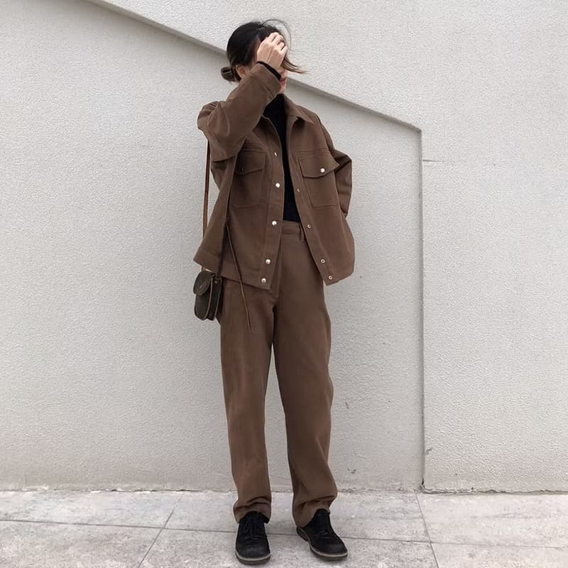 復古直筒修身羊毛寬褲 I Vintage Straight Pants