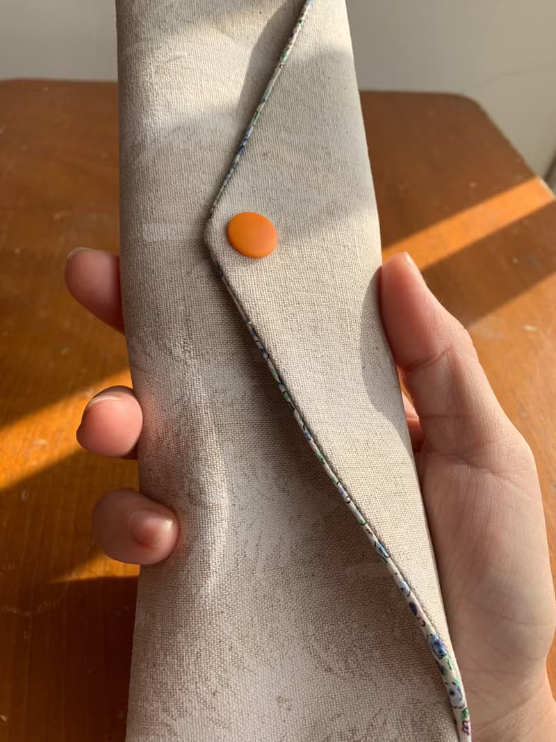 文青風環保筷袋  植樹 白  手作餐具袋.交換禮物.